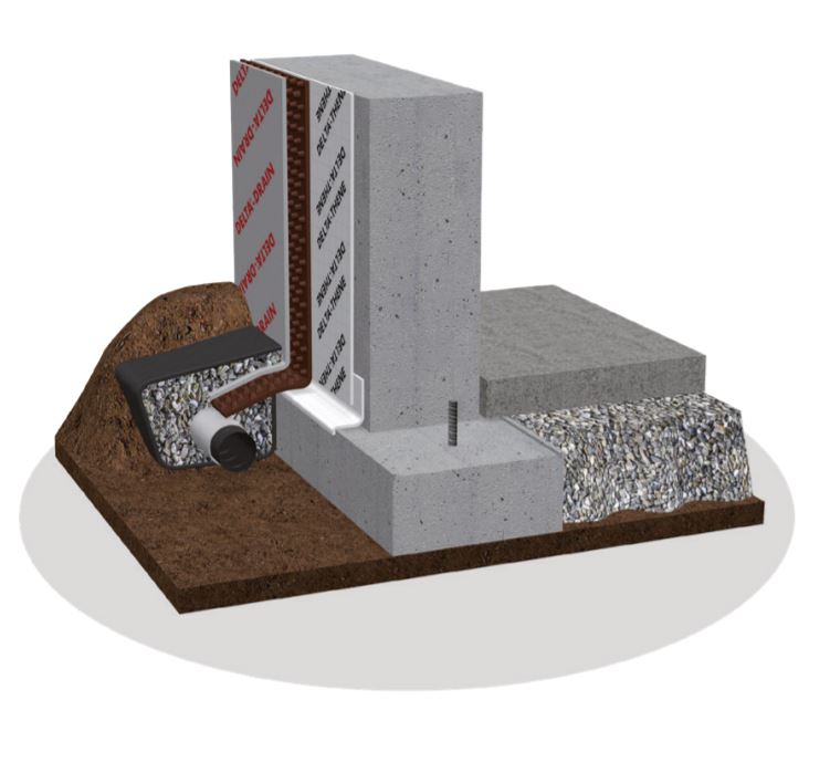 Delta Drain Drainage Composite - 8' x 65'7"
