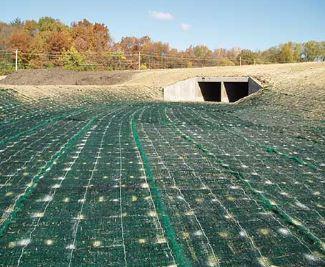 North American Green TRM installed in channel