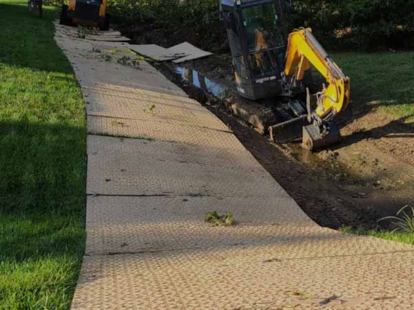 Mud Mat for Construction Site Mud Control - 4' x 8' - Tan