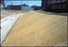 Straw blanket on slope