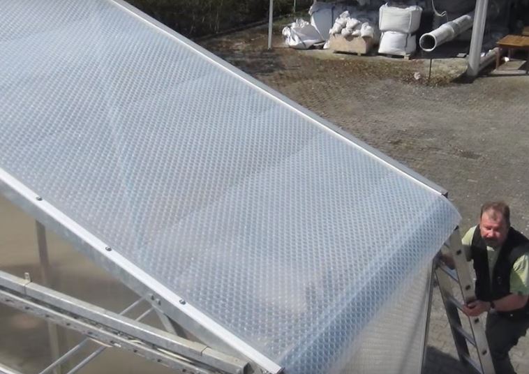 SolaWrap installation on greenhouse